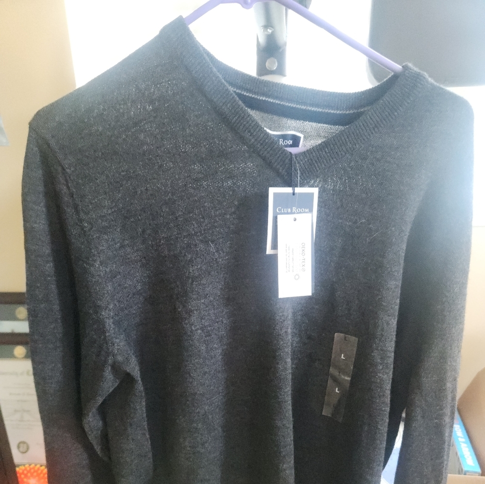 Club Room brand grey sweater size L